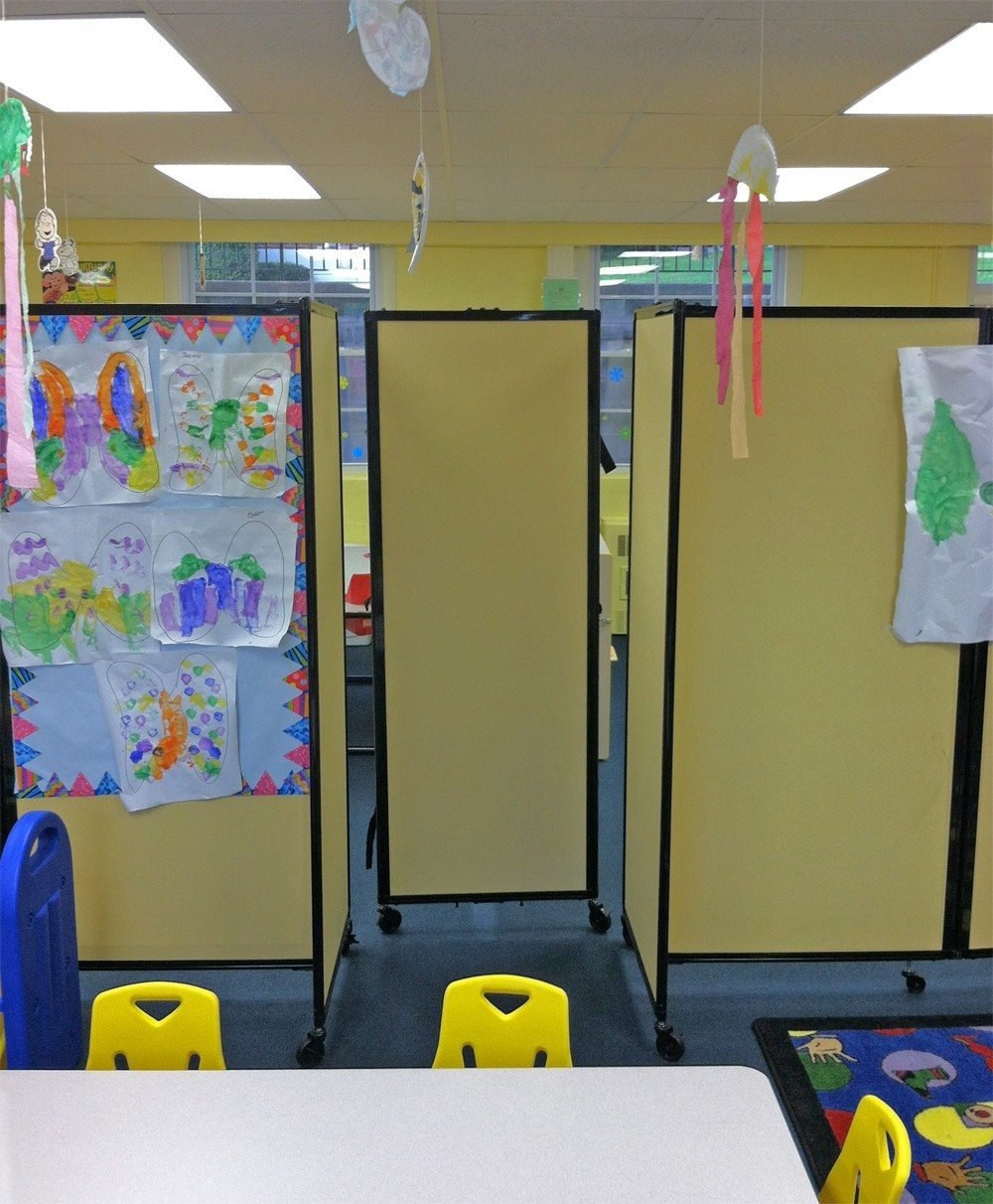 mobile pin board room dividers for school- portable partition