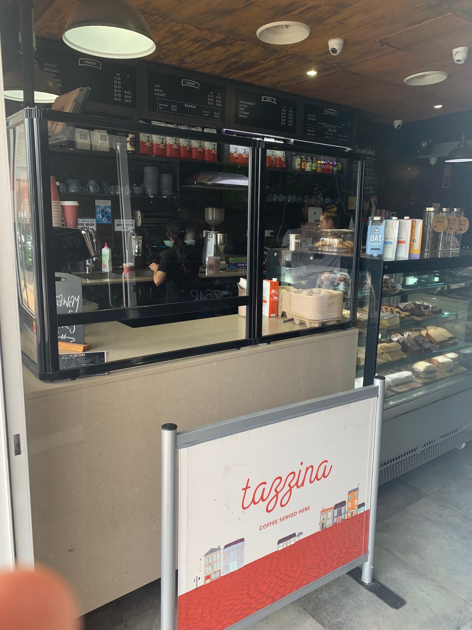 3 panel perspex screen cafe takeaway L shape Health Protection Screen in Australia