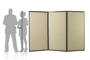 Freestanding Portable Privacy Screen (Fabric) - Portable Partitions