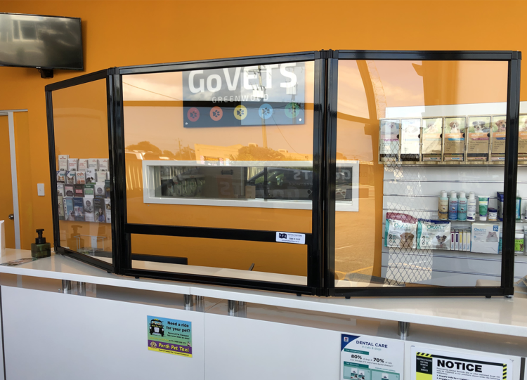 Perth Veterinary Clinic Use Countertop Protection Screen to Keep Staff Safe