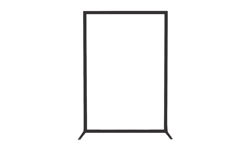 Single-panel-mobile-clear-divider-Black-2 Single Panel Mobile Clear Divider