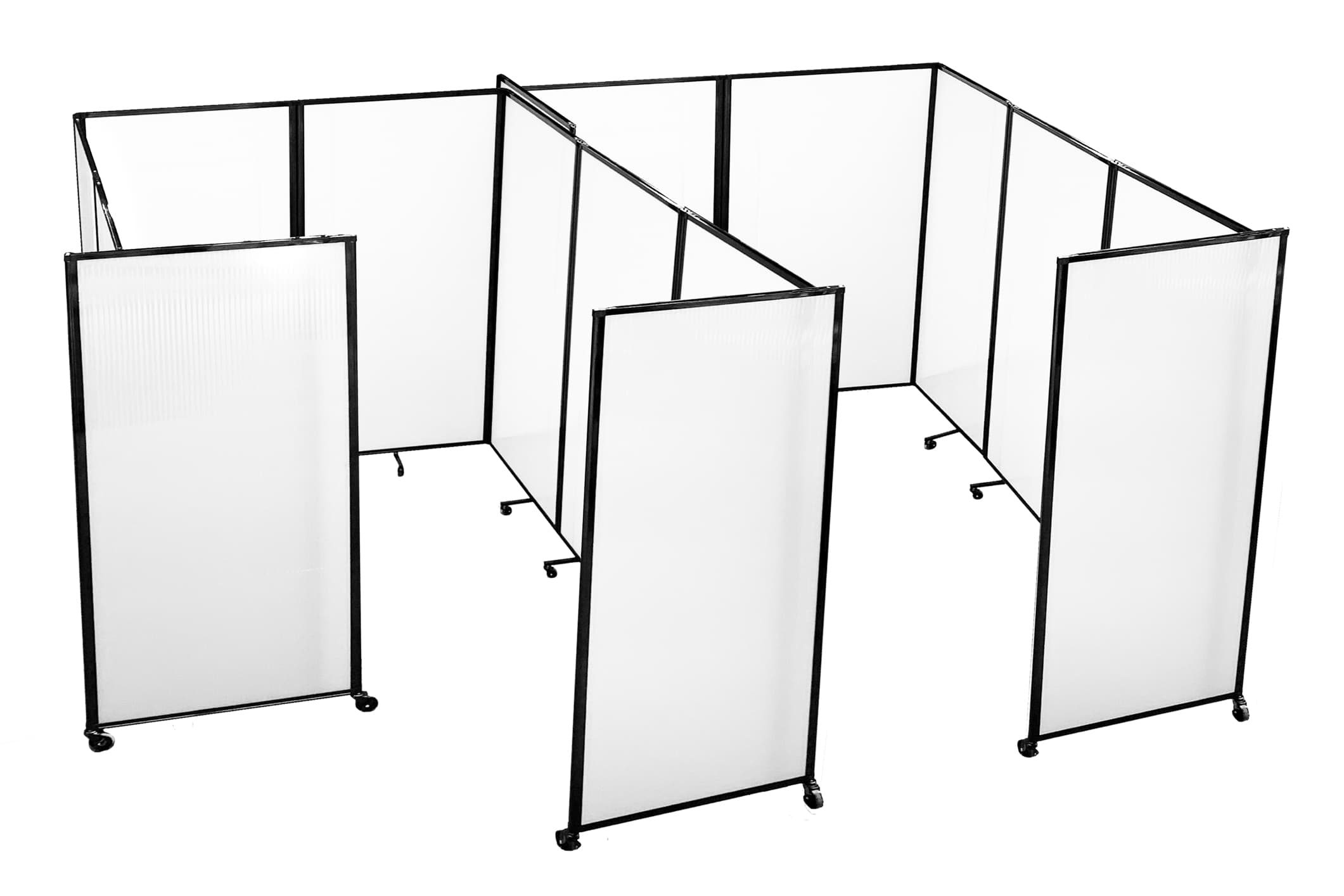 2-white-vaccination-booths-portable-partitions-1 Vaccination Booth