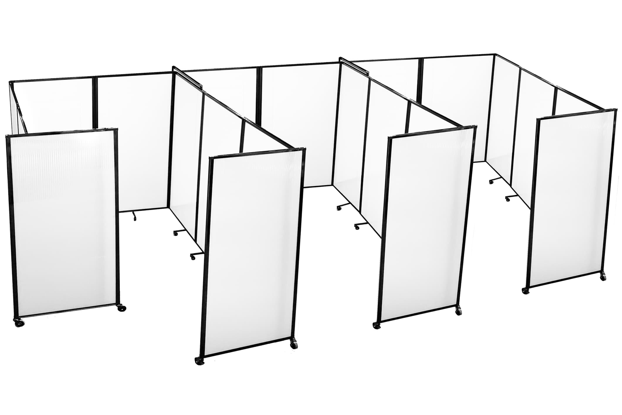 3-white-vaccination-booths-portable-partitions-1 Vaccination Booth