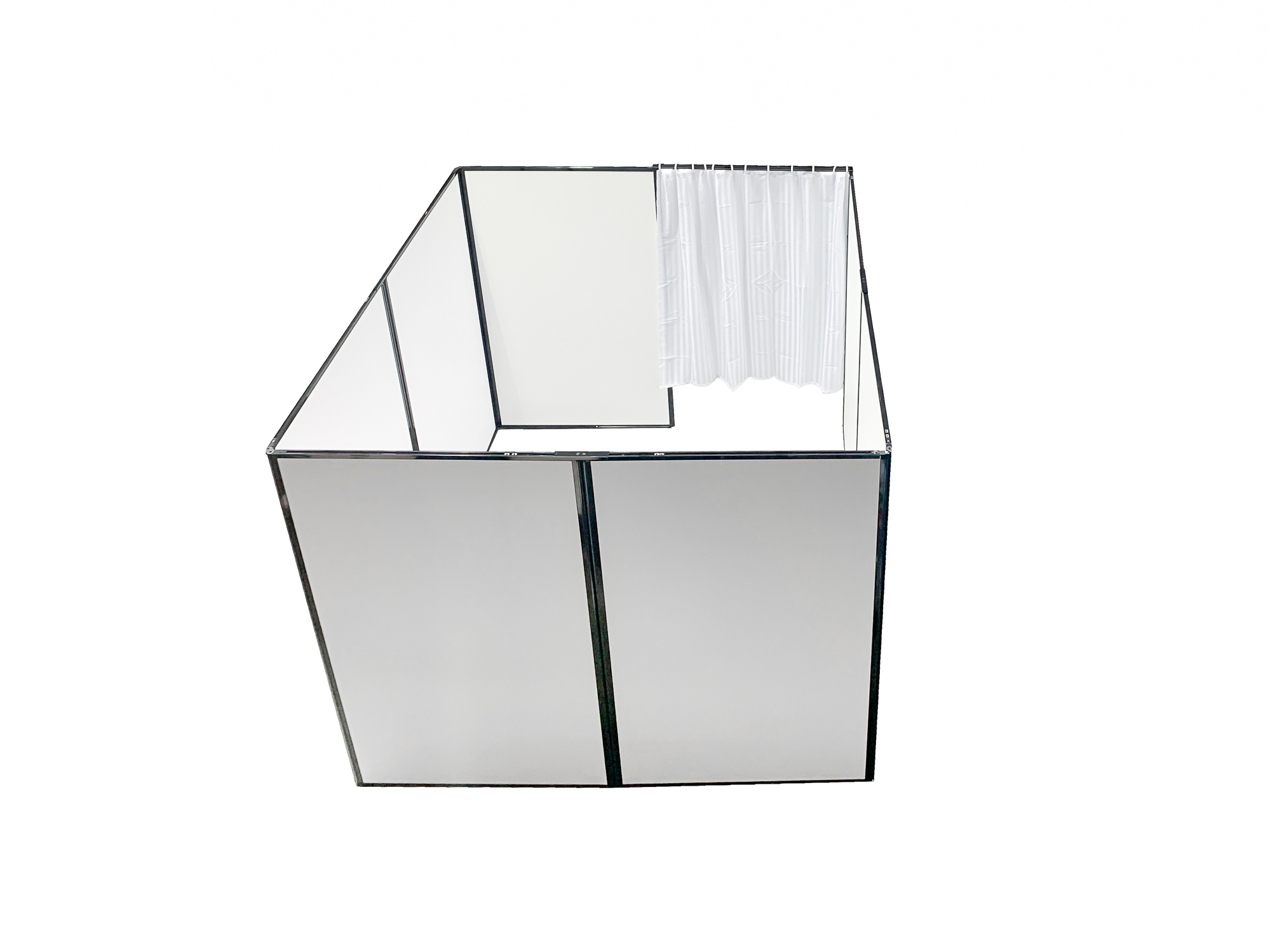 fixed-single-vaccination-booth-with-curtain Vaccination Booth